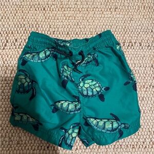 Tea Collection Teal Turtle Swim Trunks